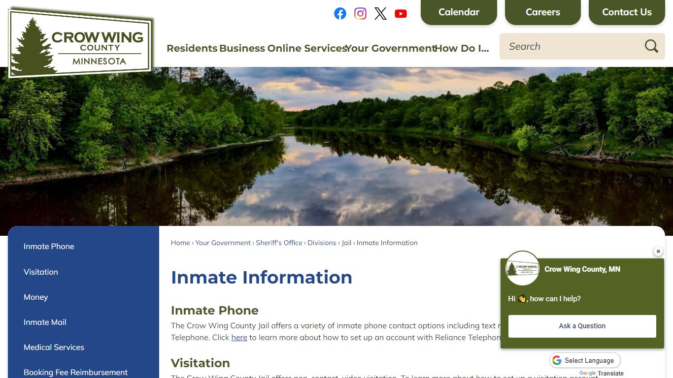 Inmate Information | Crow Wing County, MN - Official Website